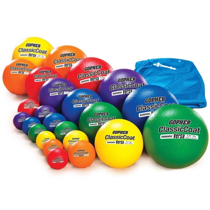 Rainbow Coated-Foam Ball Pack One
