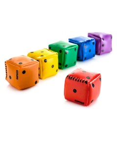 Rainbow Beanbag Dice