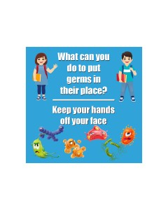 Keep Germs In Their Place Floor Decal Set