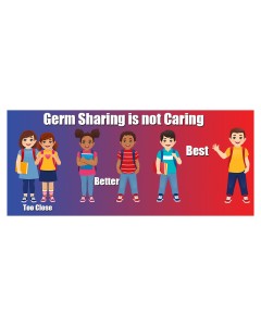 Germ Sharing is Not Caring Floor Decal Set
