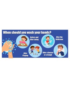 When to Wash Your Hands Floor Decal Set