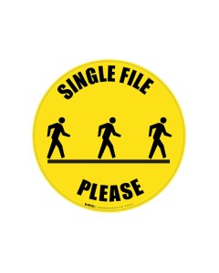Single File Please Floor Decal