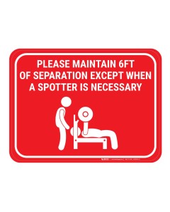 Please Maintain Safe Distance Except Spotter Floor Decal