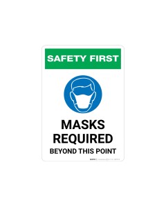 Safety First: Masks Required Beyond This Point Wall Graphics