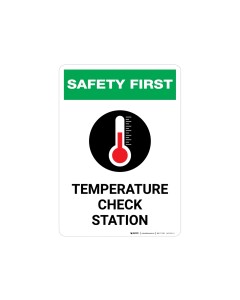 Safety First: Temperature Check Station Wall Graphics