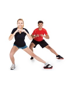 Composite discs provide smooth glide for added intensity to body weight movements