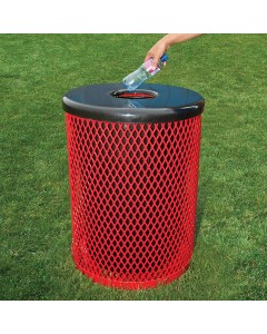 Coated-Steel Trash Receptacles