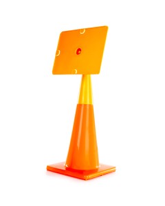 Convenient attachment sits atop a standard-sized cone 