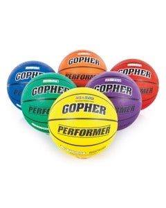 Gopher Performer Rainbow Rubber Basketballs